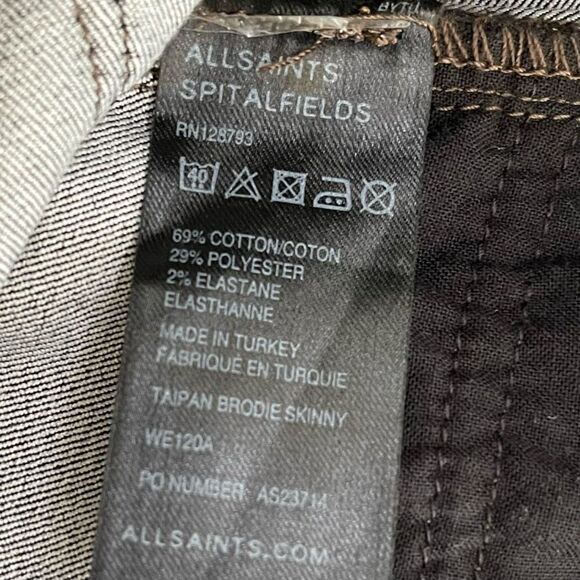 AllSaints Spitalfields "Taipan Brodie" Skinny Jeans - Picture 4 of 5